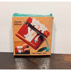 Giftco Ribbon Shredder and Paper Cutter Red‎ Birthday Christmas Gift